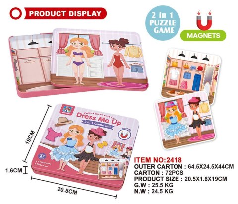 Metalowy Zestaw Dla Małej Stylistki 2w1