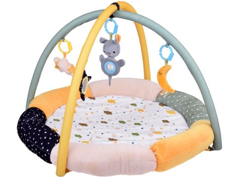 Miękka mata edukacyjna z pałąkiem CHMURKA w stonowanych kolorach ZA5590