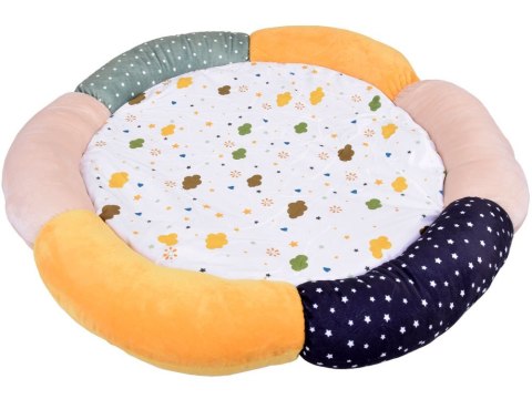 Miękka mata edukacyjna z pałąkiem CHMURKA w stonowanych kolorach ZA5590