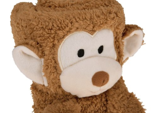 Miękki kocyk - przytulanka 2w1 MAŁPKA w kolorze mokka mouse ZA0724
