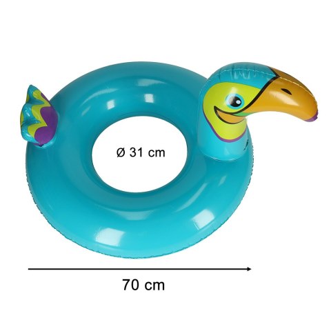KÓŁKO DO PŁYWANIA KOŁO DMUCHANE TUKAN 70CM MAX 40KG KÓŁKO DO PŁYWANIA KOŁO DMUCHANE TUKAN 70CM MAX 40KG