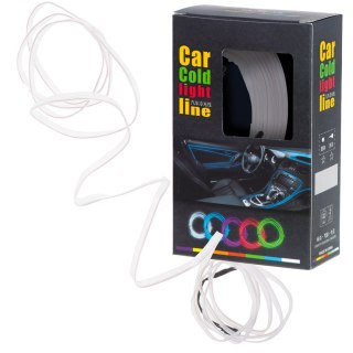 OŚWIETLENIE AMBIENTOWE LED DO SAMOCHODU / AUTA USB / 12V TAŚMA 5M BIAŁA