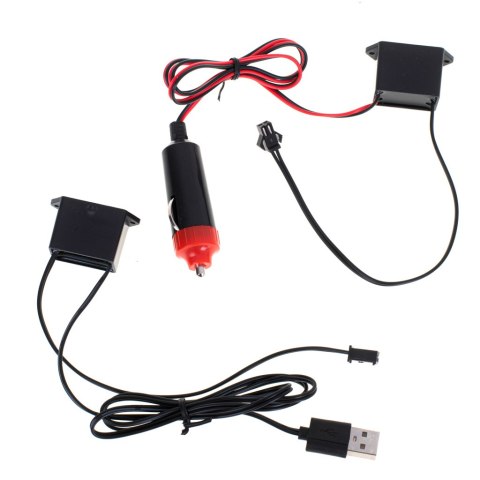 OŚWIETLENIE AMBIENTOWE LED DO SAMOCHODU / AUTA USB / 12V TAŚMA 5M BIAŁA