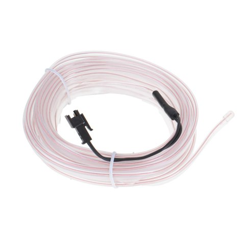 OŚWIETLENIE AMBIENTOWE LED DO SAMOCHODU / AUTA USB / 12V TAŚMA 5M BIAŁA
