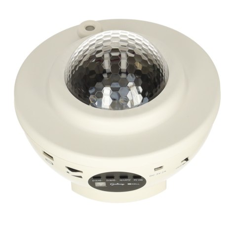 PROJEKTOR GWIAZD RZUTNIK LAMPKA NOCNA GŁOŚNIK BLUETOOTH BIAŁA