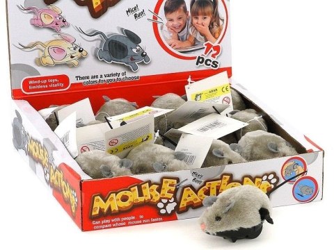 Mysz nakręcana szara (12szt)