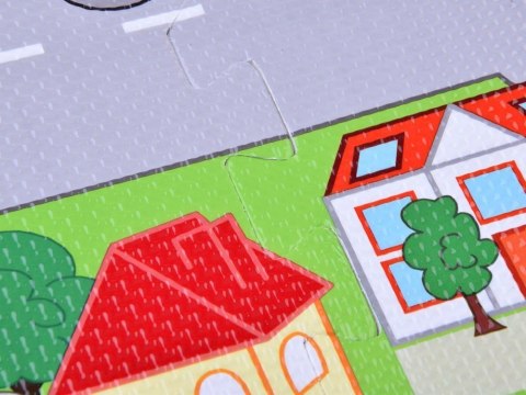 Piankowe puzzle ULICA Miękka mata dla dzieci do zabawy 120x120cm ZA2510