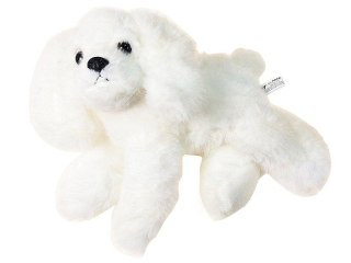 Pies pluszowy biały 25x24cm
