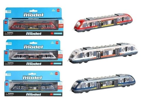 Pociąg metalowy 17x3x2,5cm MIX