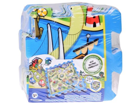 Puzzle piankowe MIASTO - ULICA Mata dla niemowląt 93x93cm ZA3150