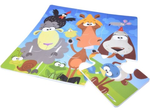 Puzzle piankowe ZWIERZĘTA Kolorowa mata dla niemowląt 90x90cm ZA3151