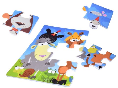 Puzzle piankowe ZWIERZĘTA Kolorowa mata dla niemowląt 90x90cm ZA3151