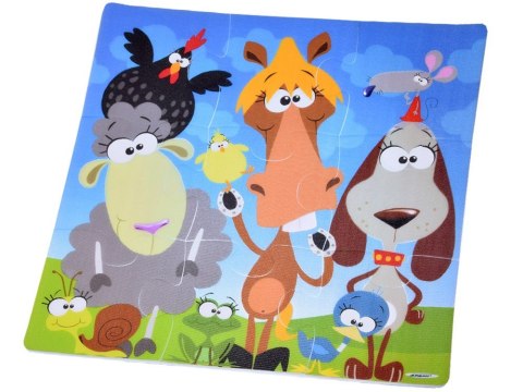 Puzzle piankowe ZWIERZĘTA Kolorowa mata dla niemowląt 90x90cm ZA3151