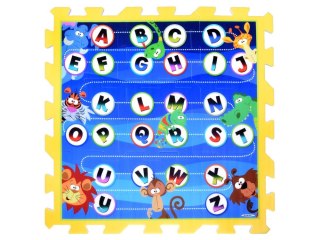 Puzzle piankowe - edukacyjna mata dla dzieci ALFABET dżungla 93x93cm ZA3148