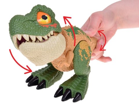 Ruchomy DINOZAUR Tyranozaur Rex Dźwięk + światło ZIELONY ZA5589