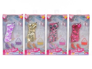 Suknia dla lalki 29cm z butami i torebką MIX