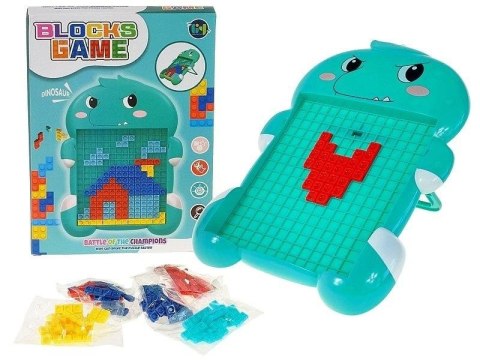 Układanka z klocków wtykanka dinozaur