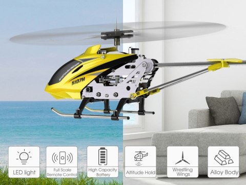 Zdalnie sterowany Metalowy Helikopter Syma S107H Stabilizacja Gyro RC0544