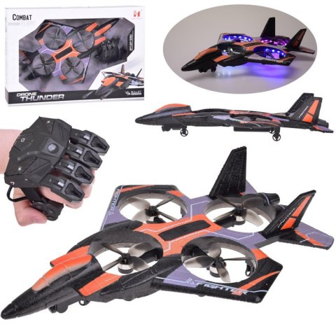 Zdalnie sterowany dron combat -pojazd latający+kolorowe diody RC0704 PO