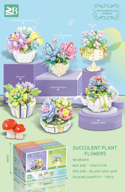 Zestaw Klocków Kwiaty 283el.