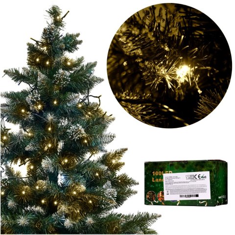LAMPKI LED ŁAŃCUCH ŚWIETLNY 10M 100LED CIEPŁY BIAŁY 8 TRYBÓW ŚWIECENIA LAMPKI LED ŁAŃCUCH ŚWIETLNY 10M 100LED CIEPŁY BIAŁY 8 TRYBÓW ŚWIECENIA