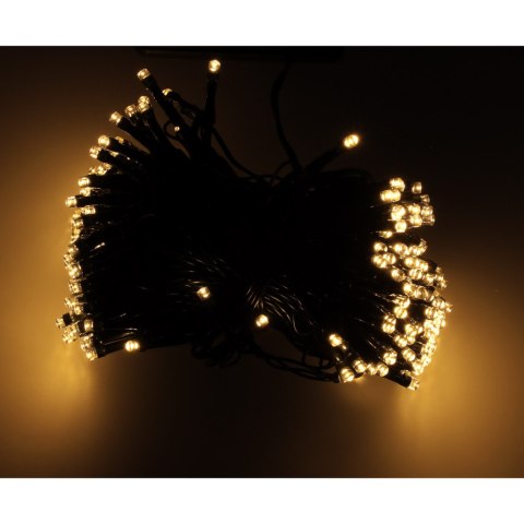 LAMPKI SOLARNE OGRODOWE LED CHOINKOWE ŚWIĄTECZNE ŁAŃCUCH ŚWIETLNY 20M 200LED CIEPŁY