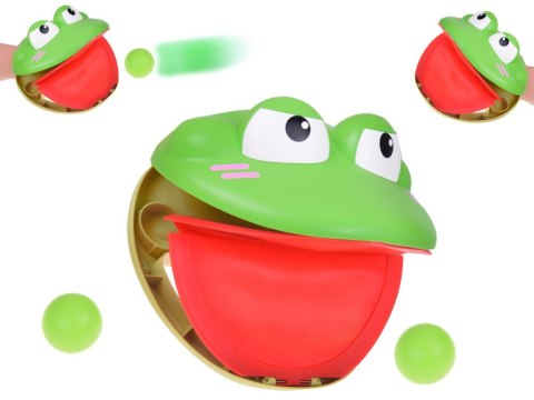Zestaw sportowy - gra zręcznościowa Wyrzutnia ŻABA + 4 piłki ZA5604