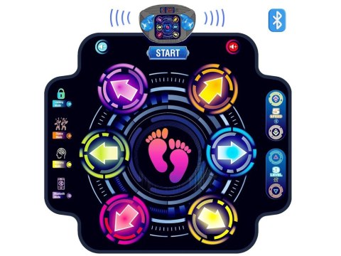 Duża muzyczna Mata Taneczna dla dzieci + bluetooth IN0180