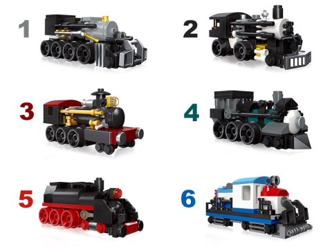 Klocki konstrukcyjne MINITRAIN - różne modele z serii: mini pociąg ZA5759