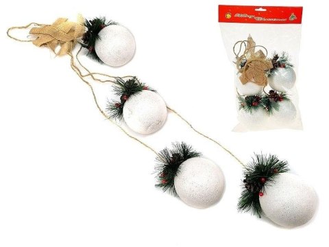 Dekoracja świąteczna z bombkami 70cm