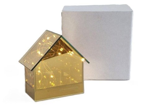 Domek szklany ze światełkami LED