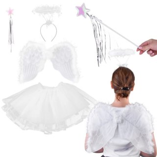 Kostium ANIOŁA - Zawiera: skrzydła, aureola, spódniczka, różdżka ZA5860
