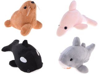 Pluszowe zwierzątka oceanu z piszczałką - Foczka Delfin Orka Rekin ZA5779