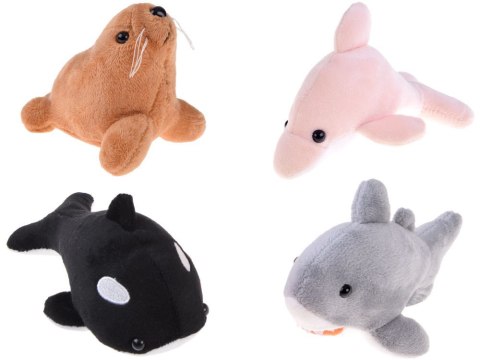 Pluszowe zwierzątka oceanu z piszczałką - Foczka Delfin Orka Rekin ZA5779