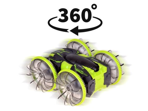 Samochód AMFIBIA 2w1 Stunt r/c zdalnie sterowany Jeździ Pływa Świeci RC0735