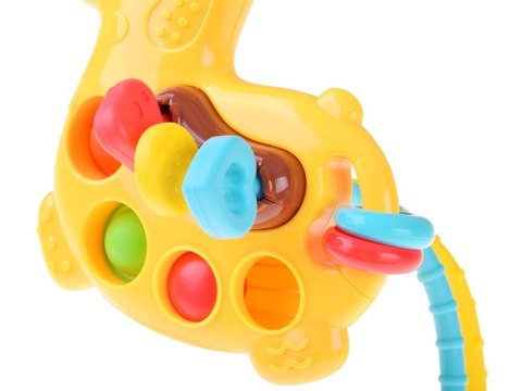 Zabawka sensoryczna 3w1 ŻYRAFA - przesuwanie przeciąganie pop it ZA5762
