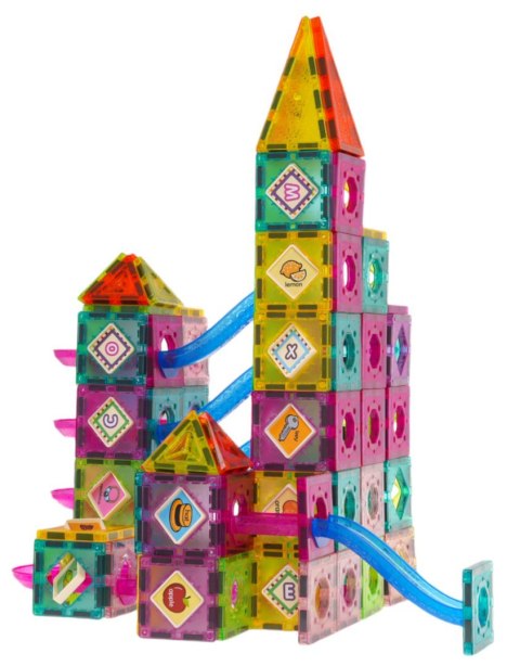 Klocki Magnetyczne Zamek Tor Kulka 139el.