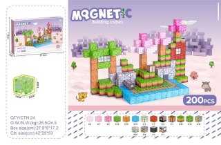 Zestaw Kostek, Klocków Magnetycznych 200el.