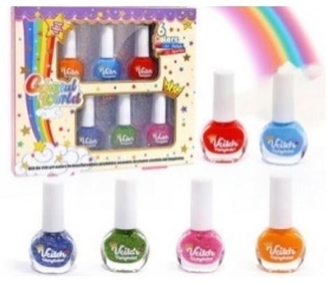 Zestaw do lakierowania paznokci 6 kolorów